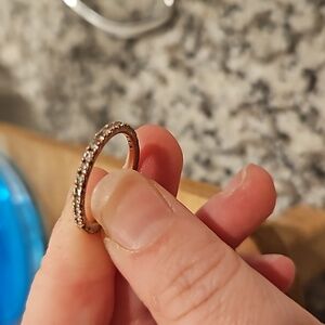 Rose Gold wedding band set